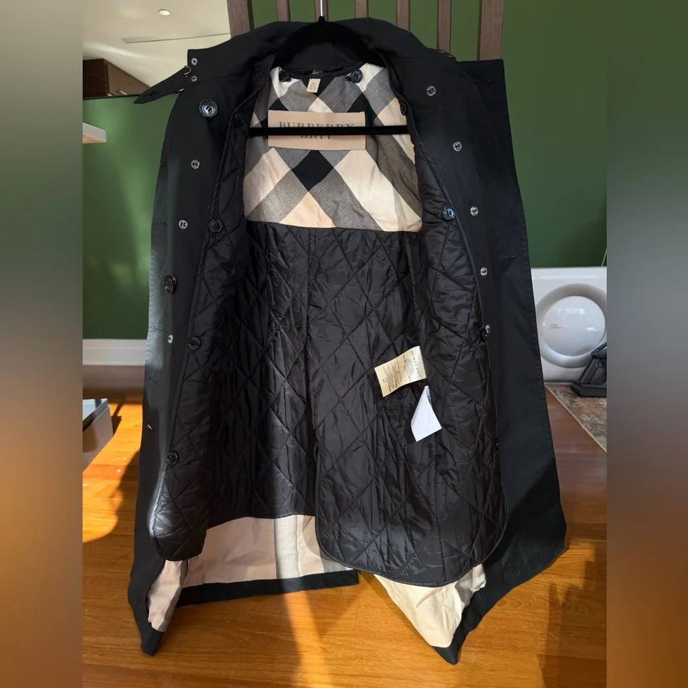 Burberry Charcoal Trench Coat - Picture 2 of 5